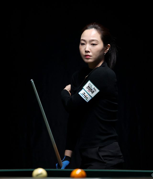 김가영의 벽을 넘지 못하고 8강에서 탈락한 차유람.