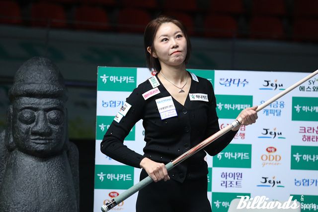 김가영이 준결승에서 김세연을 꺾고 6시즌 연속 결승 진출의 대기록을 세웠다. 사진=제주/이용휘 기자