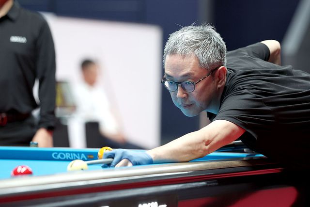 PBA 큐스쿨 2라운드 첫날, 전체 1위로 1부 승격을 확정한 윤용제.