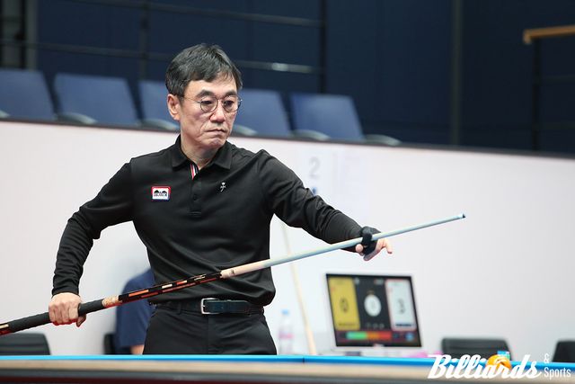 2026 PBA 큐스쿨 1라운드 2일차 1위로 2라운드 진출을 확정한 김병섭. 사진=고양/이용휘 기자