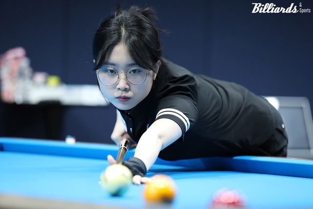 김보경은 스롱과 김명희를 연달아 꺾고 사상 처음 32강에 진출했다.&nbsp; 사진=고양/이용휘 기자