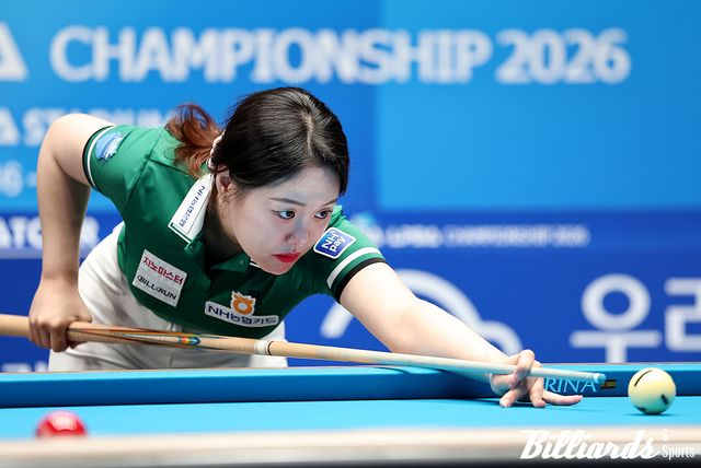 16강에서 김예은을 세트스코어 3-0으로 물리친 김보미가 이화연을 상대로 4개 대회 연속 준결승 진출에 도전한다. 사진=고양/김민영 기자