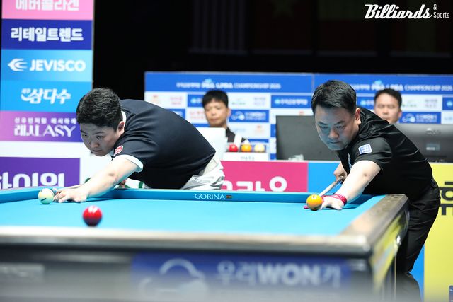 조건휘 vs 조재호의 결승전 뱅킹 장면.