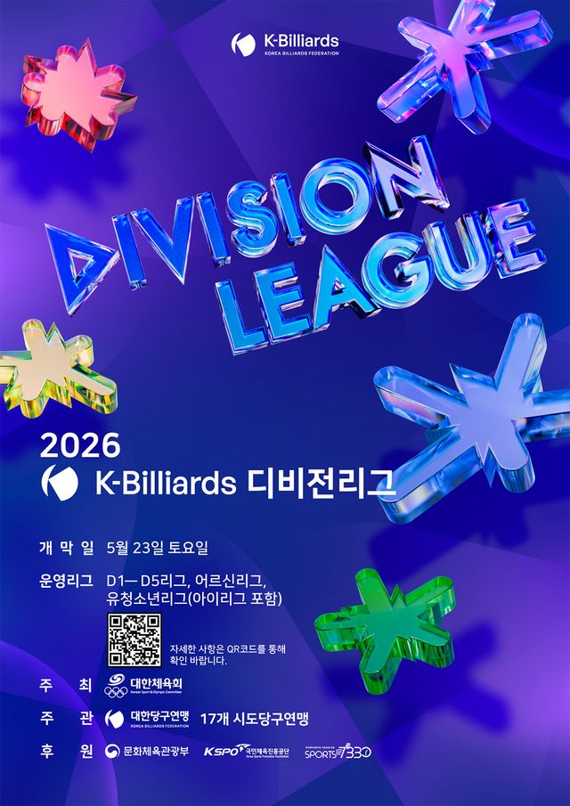 ‘2026 K-Billiards 디비전리그’가 지난 23일 전국 17개 시도에서 막을 올렸다. 사진=대한당구연맹 제공