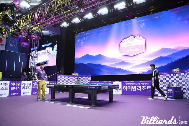 김영원과 신정주의 준결승전.&nbsp;