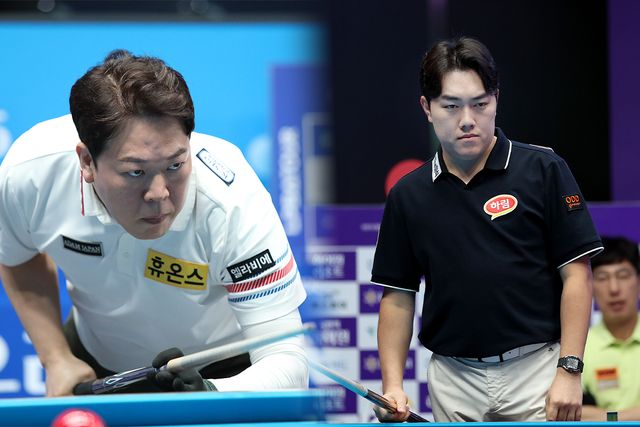 강동궁(좌)과 김준태(우)가 두 대회 연속 맞대결을 벌인다. 사진=PBA 제공