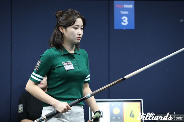 전지연을 꺾고 LPBA 첫 16강 진출에 성공한 조예은. 사진=고양/이용휘 기자