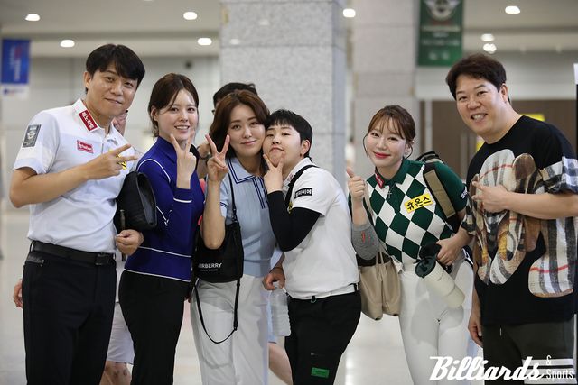 김예은의 경기를 지켜본 휴온스 동료들이 김예은의 승리를 함께 기뻐하고 있다. (왼쪽부터) 최성원, 서한솔, 최지민, 김세연, 김예은, 강동궁. 사진=고양/이용휘 기자