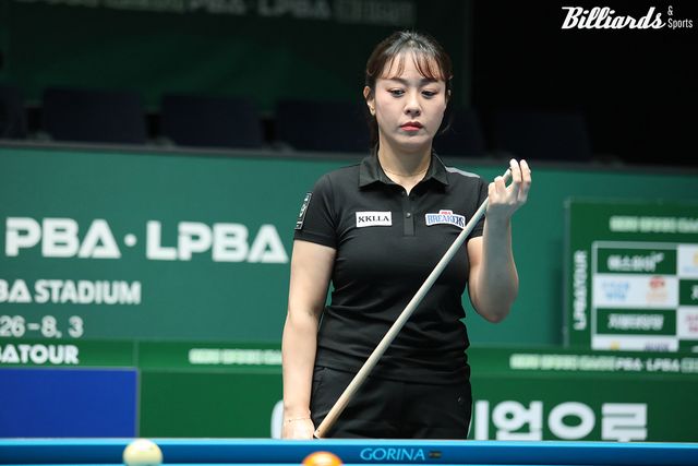 박정현에게 아쉽게 패한 임경진(PBA 브레이커스).