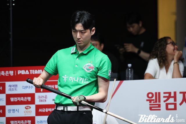 7세트 승리로 팀 승리를 이끈 한지승.