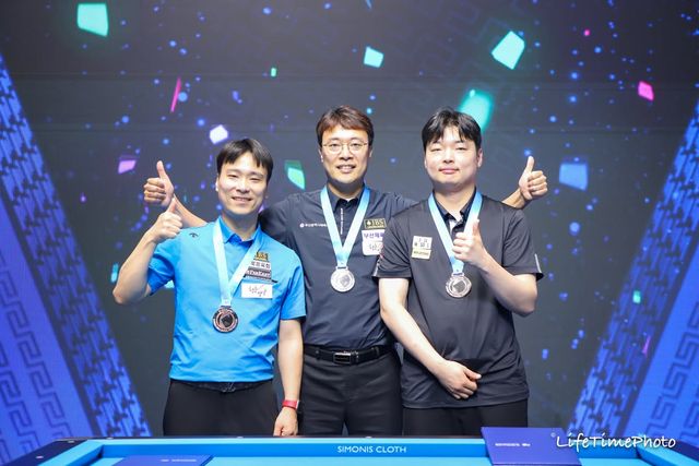 남자부 입상자들. (왼쪽부터) 고태영, 하민욱, 김수웅.