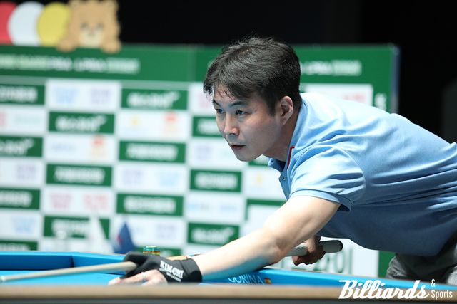 정시용이 스페인의 다비드 사파타를 꺾고 '친환경 건축자재 에스와이 PBA 챔피언십' 준결승에 올랐다. 사진=고양/이용휘 기자