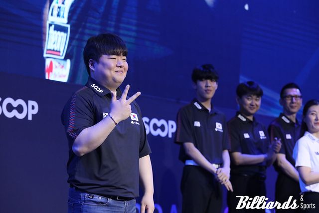 국가대표 발대식에 선 조명우. 조명우는 이번 대회에서 2025년 놓친 세계 챔피언 타이틀 탈환에 도전한다.