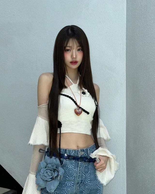 청바지, 흰티, 청바지흰티, 흰티청바지, 청바지스타일, 청바지코디, 기본템, 아이브, 장원영