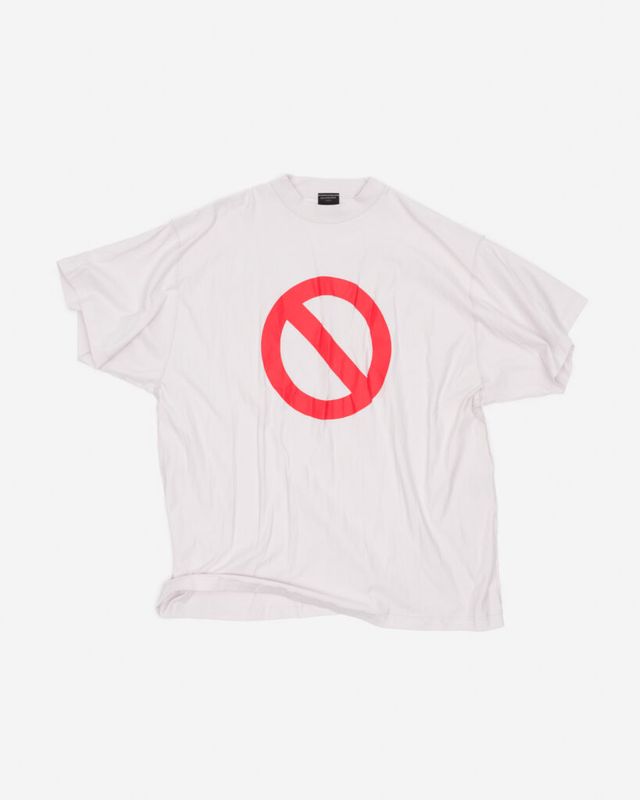 발렌시아가 뮤직 | BFRND 시리즈 커넥티드 인사이드-아웃 오버사이즈 티셔츠 오프 화이트