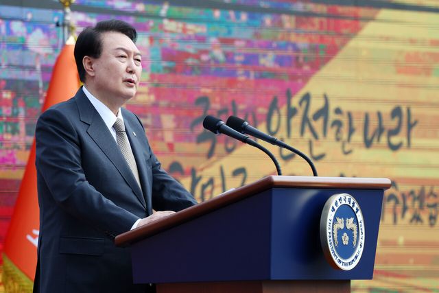 윤석열 대통령, 제61주년 소방의 날 기념사 (사진=연합뉴스)