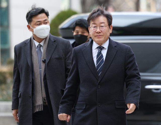 이재명, 위증교사 혐의 첫 재판 출석 (사진=연합뉴스)