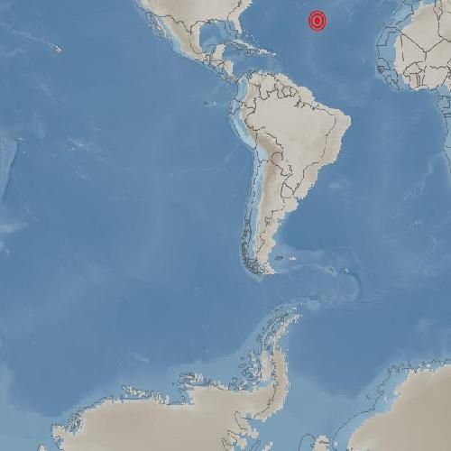 15일 오전 6시 10분 25초(한국 시간)에 북대서양 중앙해령에서 규모 6.0의 지진이 발생했다