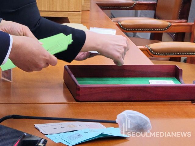 농해수위 무기명 투표 개표