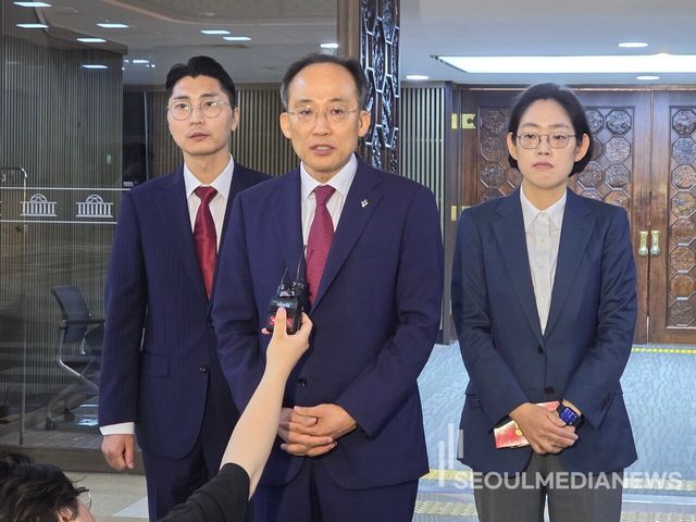 브리핑 하는 국민의힘 추경호 원내대표