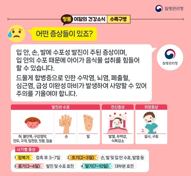 부천시는 최근 한 달 사이에 영유아에서 주로 발생하는 수족구병 환자 수가 2배 이상 증가하면서 질환에 주의를 당부하고 나섰다 ⓒ부천시