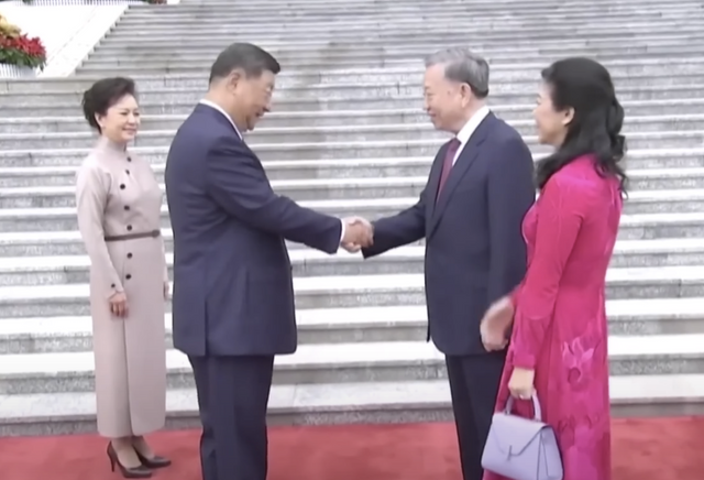 베트남에서 정상회담을 갖는 시진핑