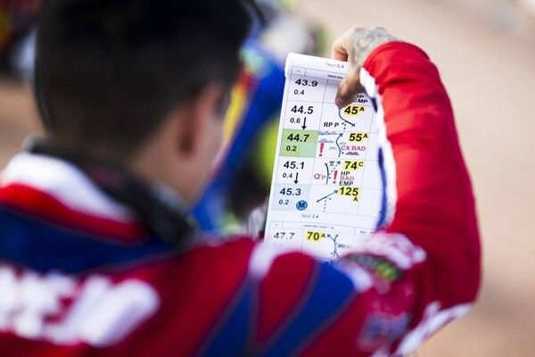 로드북을 보는 참가자. 사진=dakar.com