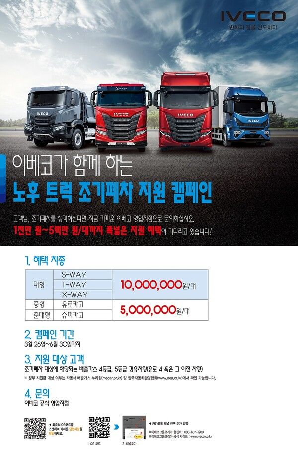 이베코 조기폐차 지원 캠페인 포스터. 사진=이베코