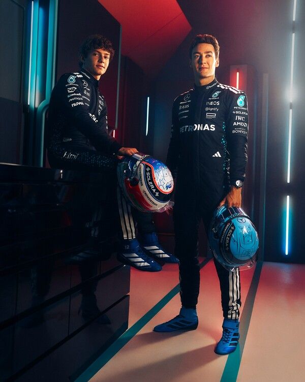 키미 안토넬리(왼쪽)와 조지 러셀. 사진=메르세데스