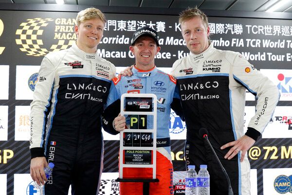 2025 금호 TCR 월드투어 최종전 예선에서 네스터 지롤라미(가운데)가 폴포지션을 차지했고, 얀 엘라셰어(왼쪽)와 테드 비요크가 각각 2, 3위를 했다. 사진=전현철 기자.