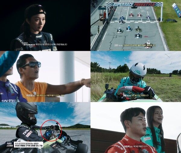 티빙 오리지널 ‘슈퍼레이스 프리스타일’이 드라이버와 팀 매니저의 역할이 뒤바뀐 특별한 레이스를 공개하며 색다른 재미를 선사한다. 제공=티빙