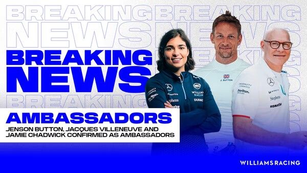 제이미 체드윅, 젠슨 버튼, 자크 빌르너브. 사진=윌리엄즈 F1