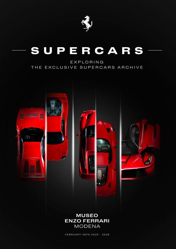 페라리가 창립자 엔초 페라리의 생일인 2월 18일을 기념해 새로운 전시 ‘슈퍼카’를 선보인다. 사진=페라리