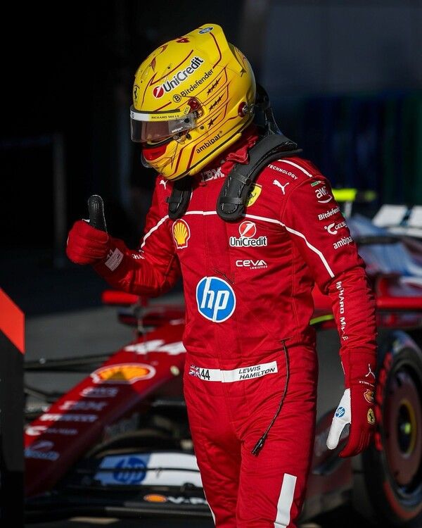 루이스 해밀턴이 2025 F1 제2전 중국 GP 스프린트 예선에서 가장 빠른 기록을 냈다. 사진=페라리