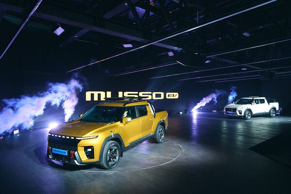 KGM 무쏘 EV 신차발표회. 사진=KGM