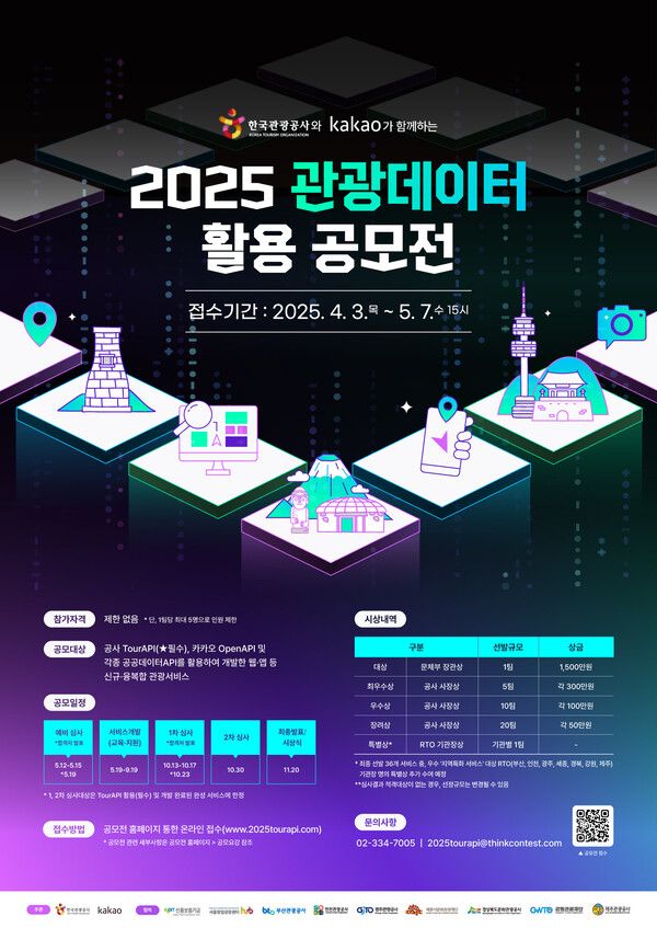 2025 관광데이터 활용 공모전 포스터. 제공=한국관광공사