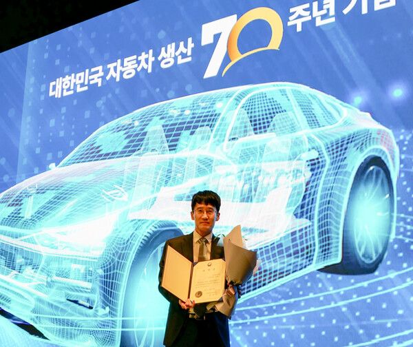 김호타이어의 김형석 전문연구원이 산업통상자원부 장관상을 수상했다. 사진=금호타이어