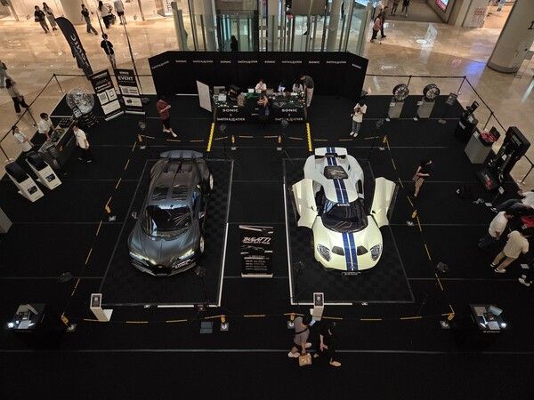 한국앤컴퍼니그룹 소닉모터스가 서울 송파구 롯데월드타워&몰에서 운영 중인 브랜드 팝업 전시 현장 전경