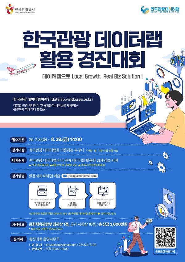 한국관광 데이터랩 활용 경진대회 포스터.