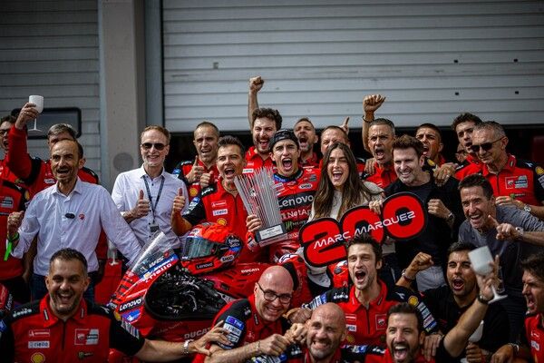 마르크 마르케즈가 모토GP 참가 200경기를 맞은 '2025 모토GP 제11전 독일 GP'에서 시즌 7승으로 통산 69승에 도달했다. 작센링에서는 9승을 챙겼다. 사진=두카티