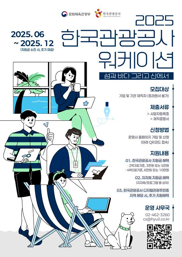 2025 한국관광공사 워케이션 홍보 포스터.