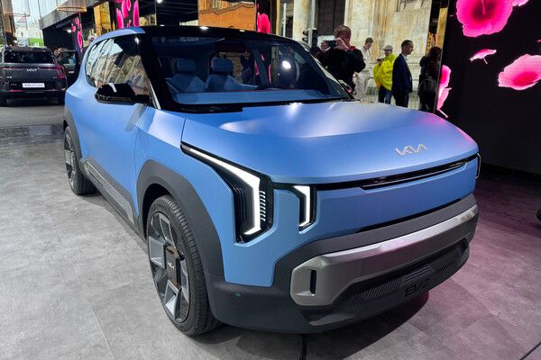 2025 IAA 모빌리티쇼 오픈 스페이스에서 전시된 기아 컨셉트 EV2, 사진=전현철 기자