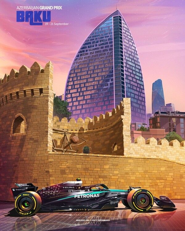 2025 F1 제17전 아제르바이잔 그랑프리에 참가하는 팀들의 포스터. 제공=각 팀