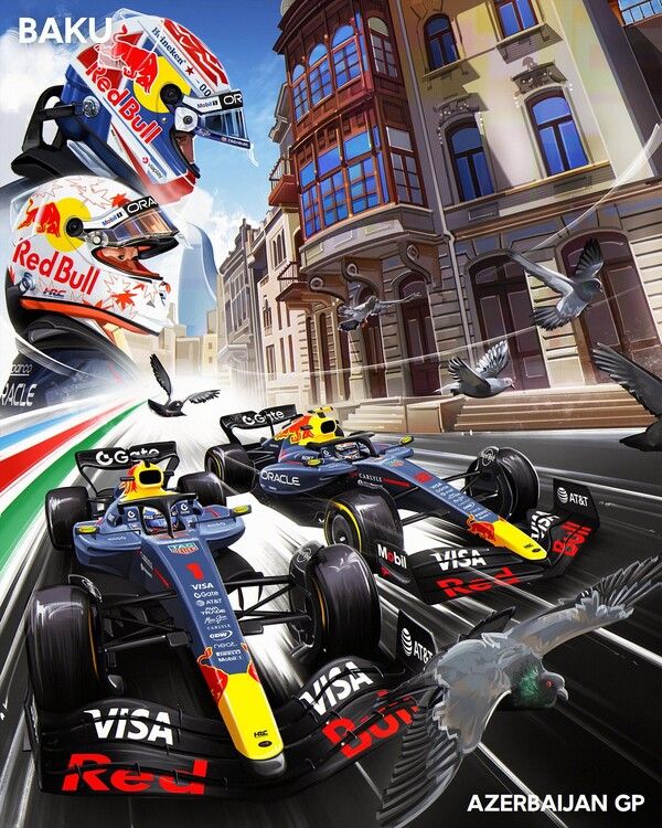 2025 F1 제17전 아제르바이잔 그랑프리에 참가하는 팀들의 포스터. 제공=각 팀