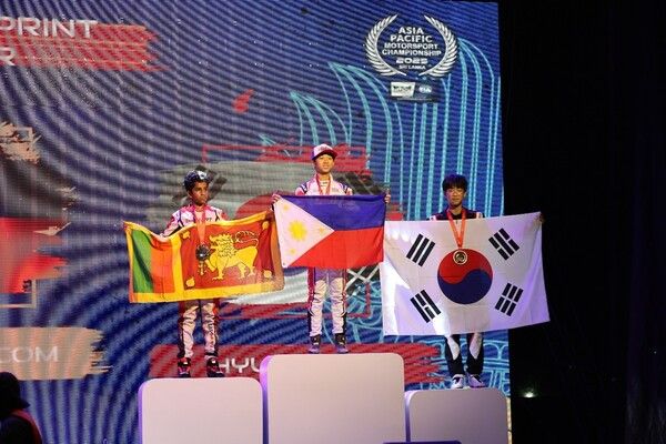 민현기가 ‘2025 아시아 퍼시픽 모터스포츠 챔피언십(APMC)’ 주니어 카트 대회에서 3위를 했다. 사진=KARA