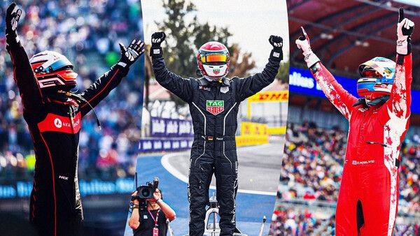 포뮬러 E 멕시코시티 E-PRIX가 최근 3시즌 연속으로 시즌 챔피언을 예고하는 상징적인 무대로 자리 잡고 있다. 왼쪽부터 제이크 데니스, 파스칼 베를라인, 올리버 롤랜드. 사진=ABB FIA 포뮬러 E