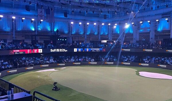 한국타이어 후원 TGL 경기장 실내 전경. 사진=한국타이어