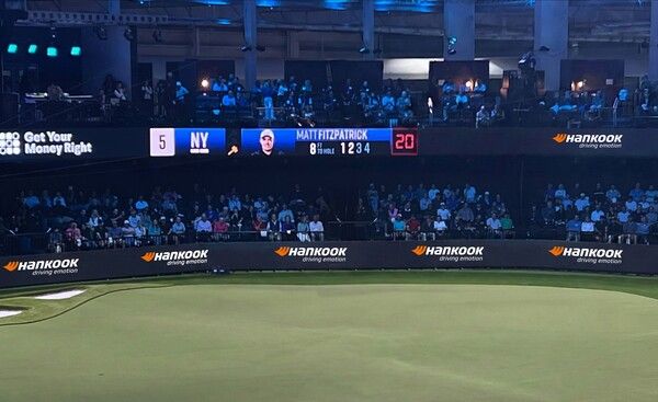 한국타이어 후원 TGL 경기장 실내 전경