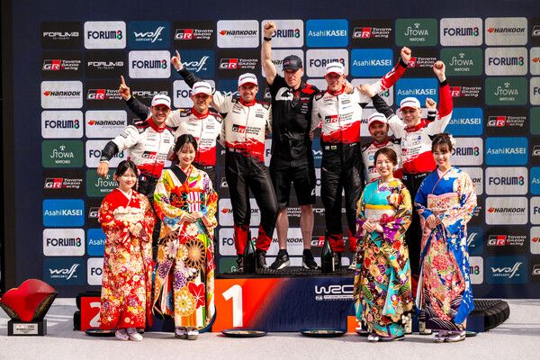 2026 FIA WRC 제7전 일본 랠리의 포디엄. 사진=WRC