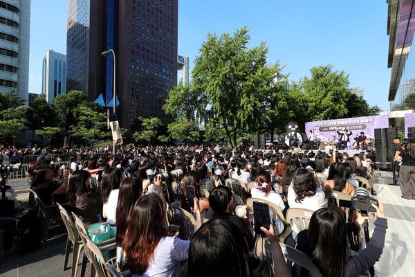 한국관광 명예홍보대사 위촉 기념 엔플라잉 미니콘서트 현장. 사진=한국관광공사
